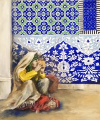 Bushra Malik, Devotion, 20 x 24 Inch, Acrylic and Oil on Canvas, Figurative Painting, AC-BUM-003